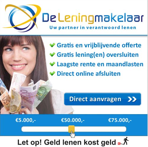 Snel Veel Geld Lenen Online Via De-leningmakelaar