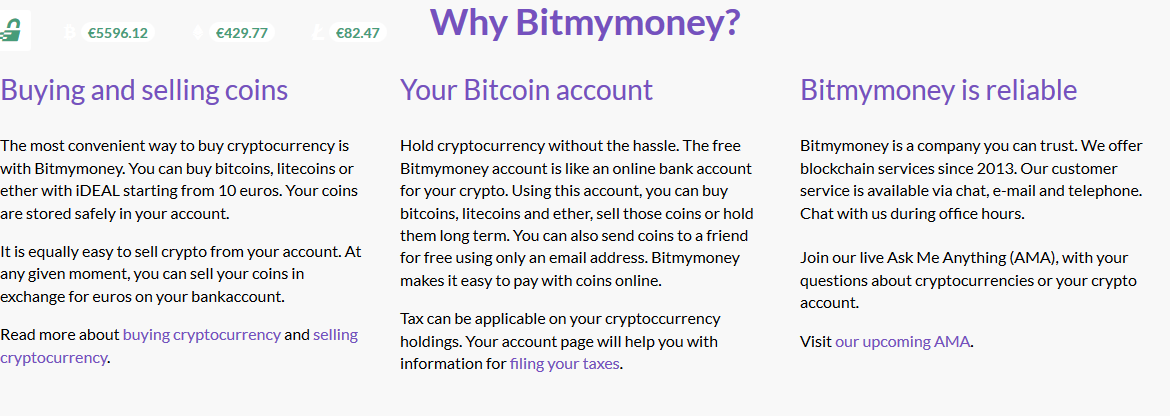 Bitmymoney; Snel En Eenvoudig Bitcoin Omzetten Naar Fiat Geld Of Andersom Via iDeal!
